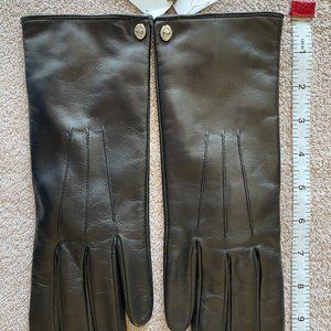 Coach Black Leather Tech Gloves size 8